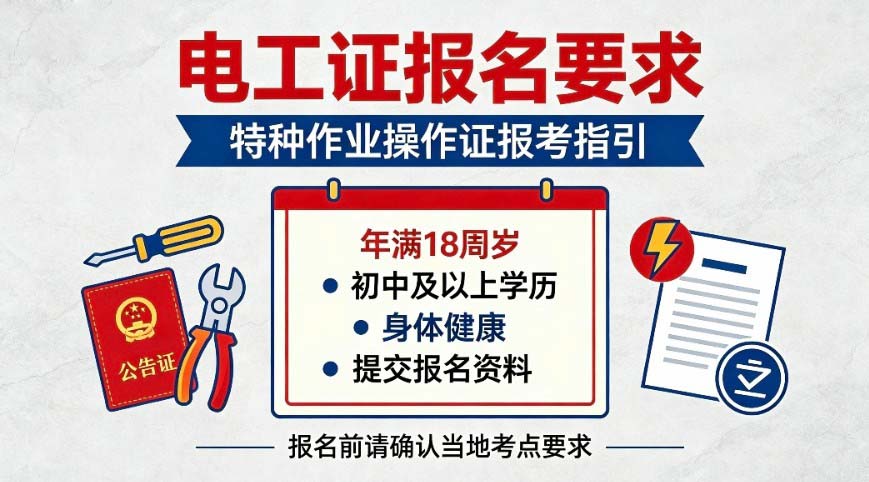 电工证报名条件和要求