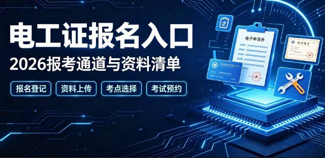 2026年低压电工证报名入口官网（全国统一报名入口）